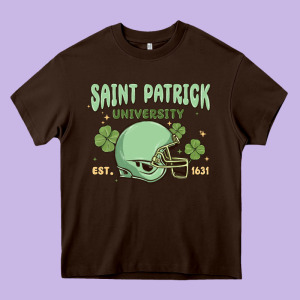 Saint Patrick University Heavy Core Tee Designed By Maliassmallbusiness
