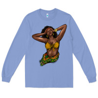 Colony Blue black woman Long Sleeve Tee - NancyCooperArtShop