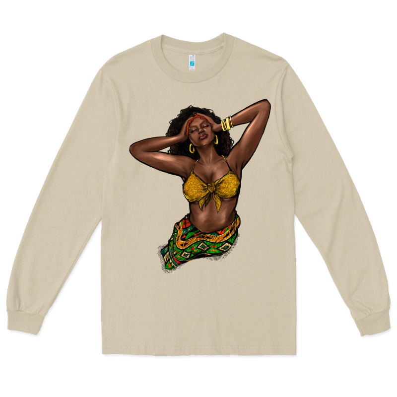Black Woman Long Sleeve Tee by NancyCooperArtShop | Teevron