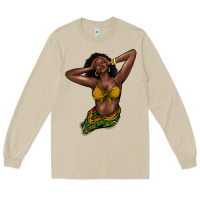 Mushroom black woman Long Sleeve Tee - NancyCooperArtShop