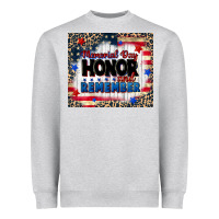 Heather Grey memorial day honor and remember Heavyweight Sweatshirt - CowGirlArtShop
