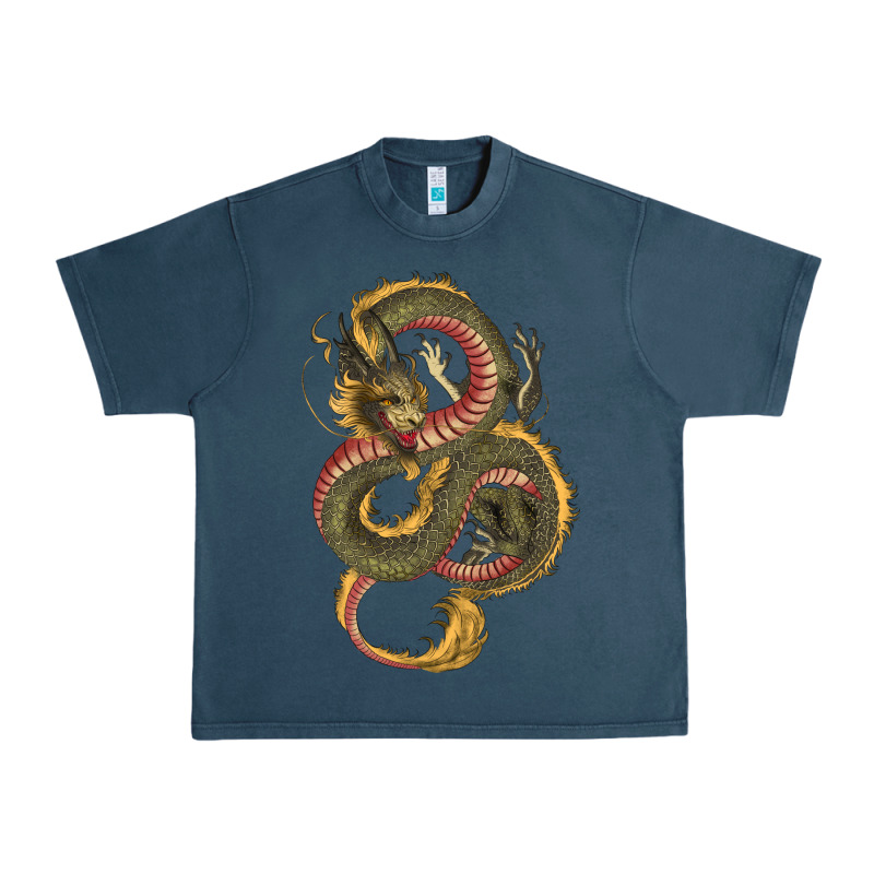 Green And Yellow Dragon Urban Heavy Tee by RanaPortraitStore | Teevron