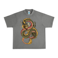 Tornado green and yellow dragon Urban Heavy Tee - RanaPortraitStore
