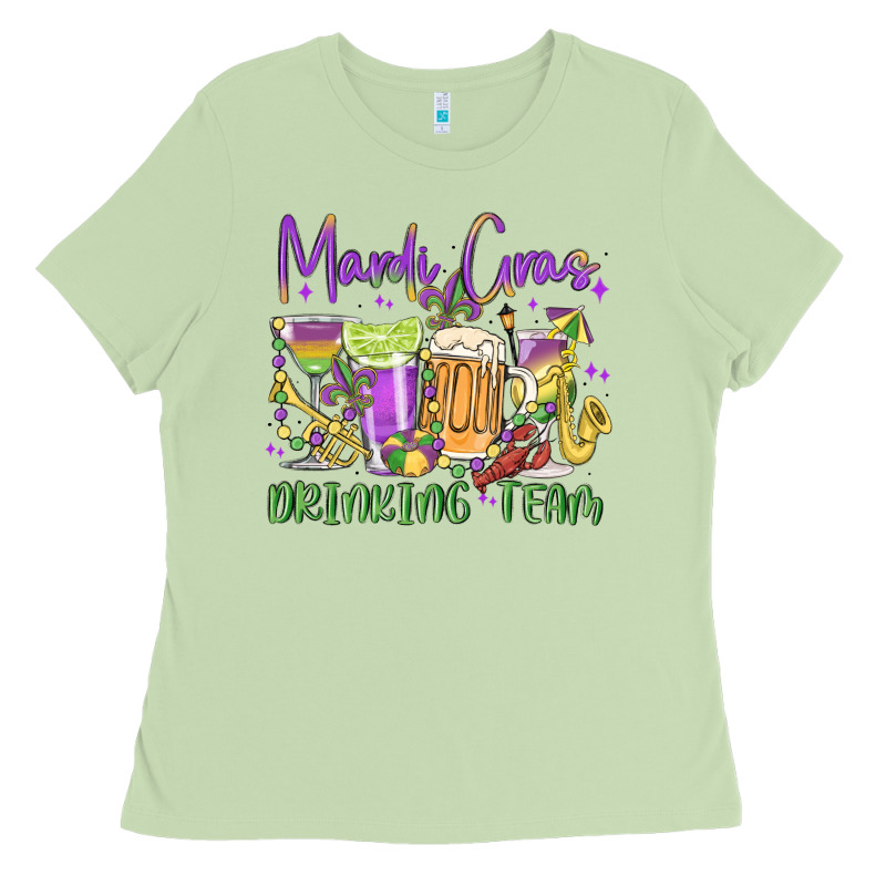 Mardi Gras Drinking Team Ladies Tee by MaliasSmallBusiness | Teevron