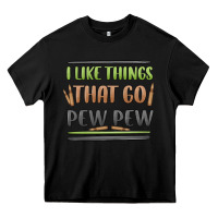 Black i like things that go pew pew Heavy Core Tee - MaliasSmallBusiness
