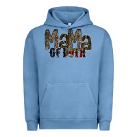 Pigment Pebble Blue mama of both Urban Hoodie - RacoonDesign