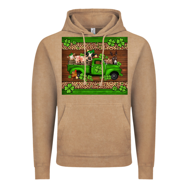 St Patricks Farm Animals Truck Vintage Hoodie by Jasminsmagicworld | Teevron