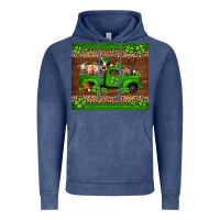 Vintage Denim st Patricks farm animals truck Vintage Hoodie - Jasminsmagicworld