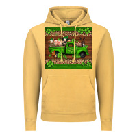 Vintage Mustard st Patricks farm animals truck Vintage Hoodie - Jasminsmagicworld