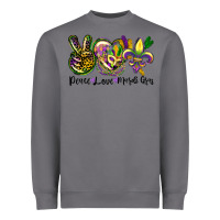 Storm peace love mardi gras Heavyweight Sweatshirt - CowGirlArtShop