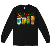 Black Cinco de Mayo Coffee Cups Long Sleeve Tee - texasbilliewilder