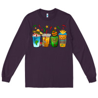 Plum Cinco de Mayo Coffee Cups Long Sleeve Tee - texasbilliewilder