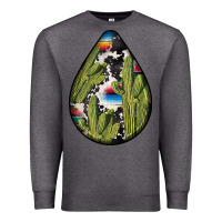 Charcoal Heather mexican teardrop  3 Premium Sweatshirt - BundleAndBundleShop