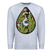 Heather Grey mexican teardrop  3 Premium Sweatshirt - BundleAndBundleShop
