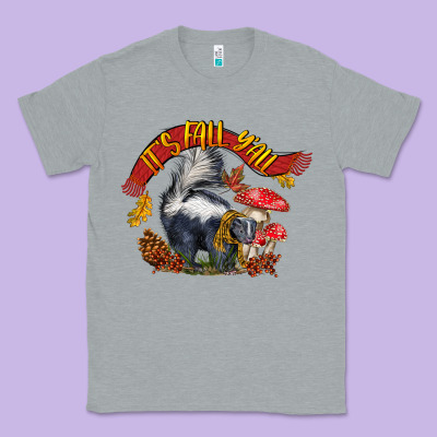 It's Fall Y'all Skunk Classic Tee Designed By Lillyallendesigns