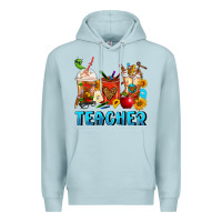 Blue Mist Teacher Coffee Cups Premium Hoodie - FaDigitalArtStudio
