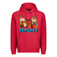 Cardinal Teacher Coffee Cups Premium Hoodie - FaDigitalArtStudio
