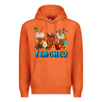 Carrot Teacher Coffee Cups Premium Hoodie - FaDigitalArtStudio