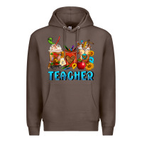Coffee Teacher Coffee Cups Premium Hoodie - FaDigitalArtStudio