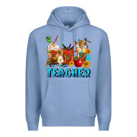 Colony Blue Teacher Coffee Cups Premium Hoodie - FaDigitalArtStudio