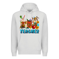 Dove Grey Teacher Coffee Cups Premium Hoodie - FaDigitalArtStudio