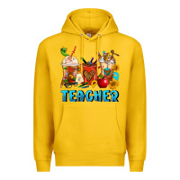 Lemon Teacher Coffee Cups Premium Hoodie - FaDigitalArtStudio