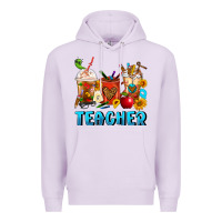 Lilac Teacher Coffee Cups Premium Hoodie - FaDigitalArtStudio