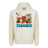 Oatmeal Heather Teacher Coffee Cups Premium Hoodie - FaDigitalArtStudio