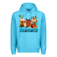 Ocean Blue Teacher Coffee Cups Premium Hoodie - FaDigitalArtStudio