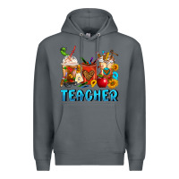 Rock Teacher Coffee Cups Premium Hoodie - FaDigitalArtStudio