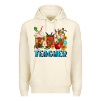 Sandshell Teacher Coffee Cups Premium Hoodie - FaDigitalArtStudio