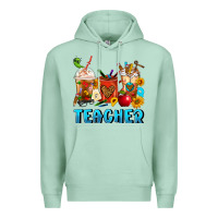 Seafoam Teacher Coffee Cups Premium Hoodie - FaDigitalArtStudio