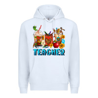 White Teacher Coffee Cups Premium Hoodie - FaDigitalArtStudio