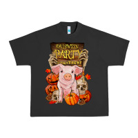 Pigment Black halloween party pig Urban Heavy Tee - RanaPortraitStore
