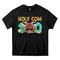 Black holy cow 100 days of school Heavy Core Tee - MaliasSmallBusiness