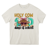 Cream holy cow 100 days of school Heavy Core Tee - MaliasSmallBusiness