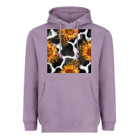 Lavender cowhide leopard sunflower seamless pattern Heavyweight Hoodie - BundleAndBundleShop
