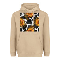 Mushroom cowhide leopard sunflower seamless pattern Heavyweight Hoodie - BundleAndBundleShop