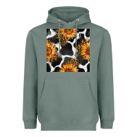 Sage cowhide leopard sunflower seamless pattern Heavyweight Hoodie - BundleAndBundleShop