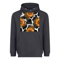 Smoke cowhide leopard sunflower seamless pattern Heavyweight Hoodie - BundleAndBundleShop