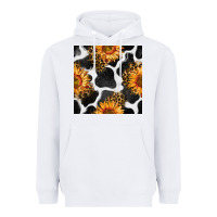 White cowhide leopard sunflower seamless pattern Heavyweight Hoodie - BundleAndBundleShop