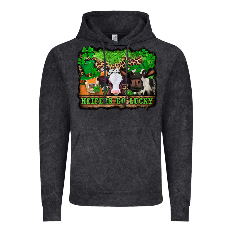 St Patricks Cows Heifers Go Lucky Vintage Hoodie by Jasminsmagicworld | Teevron