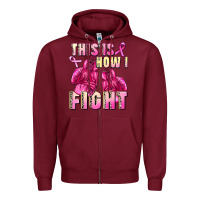 Burgundy This is how i fight Zipper Hoodie - FaDigitalArtStudio