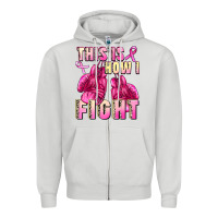 Dove Grey This is how i fight Zipper Hoodie - FaDigitalArtStudio