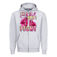 Heather Grey This is how i fight Zipper Hoodie - FaDigitalArtStudio