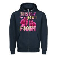 Navy This is how i fight Zipper Hoodie - FaDigitalArtStudio