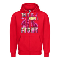 Red This is how i fight Zipper Hoodie - FaDigitalArtStudio