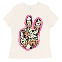 Bone Jack Russel Peace Sign Ladies Tee - Jasminsmagicworld