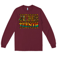 Burgundy juneteenth Long Sleeve Tee - NancyCooperArtShop