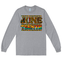 Heather Grey juneteenth Long Sleeve Tee - NancyCooperArtShop